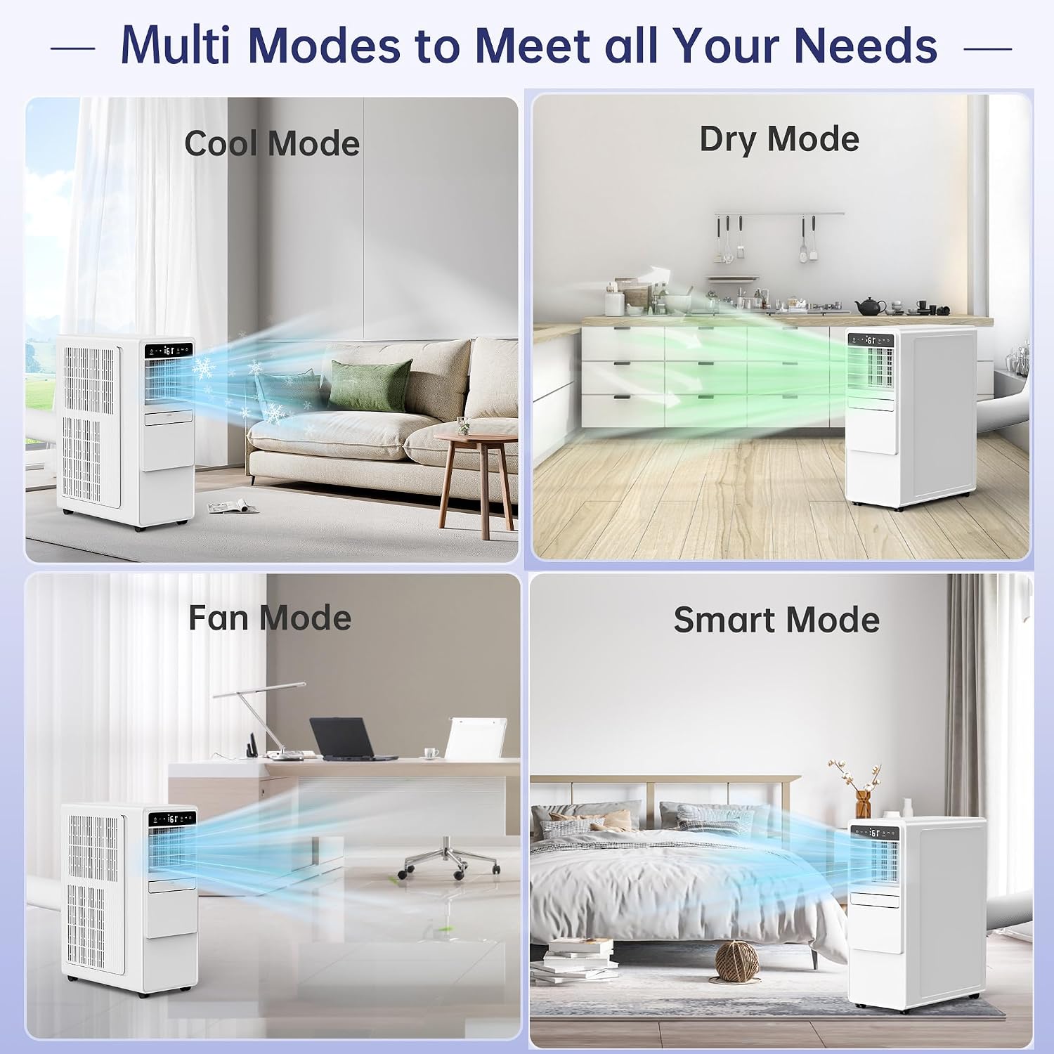 12000BTU Portable Air Conditioners with Remote, Floor Standing Cooling Portable AC Unit 12000.0 British Thermal Units
