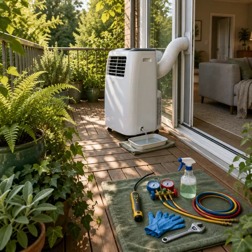 How to handle an air conditioning freon leak in a portable unit