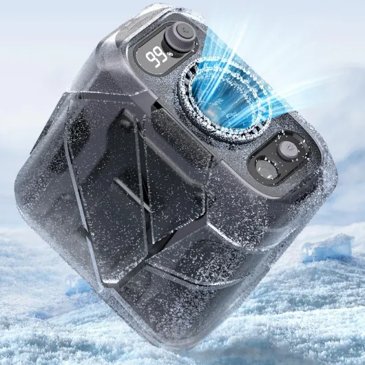 Portable Waist Clip Fan, Personal Fan with 100 Speed Levels, Belt Cool Clip on Pants with 13500 RPM Strong Airflow, Rechargeable Battery, 24H Use Time, Under Shirt for Outdoor Work Gray