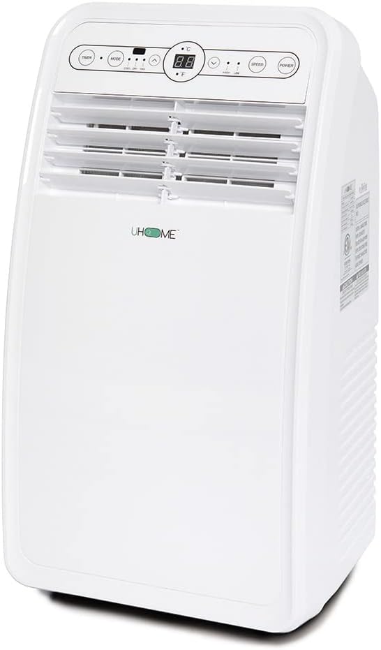 Uhome 2024 New Portable Air Conditioner, 8000 BTU Compact AC Unit with Cooling, Dehumidifier, Fan, Remote Control and Window Mount Kit Included, White 8000BTU