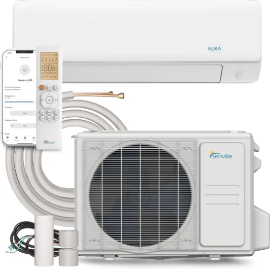 AURA Series Mini Split Air Conditioner Inverter Heat Pump, 24000 BTU, Works with Alexa, Energy Star, White