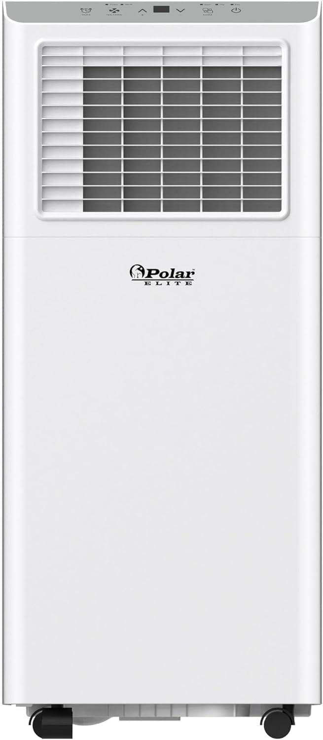 Memorex Polar Elite Portable Air Conditioner, 8,000 BTU ASHRAE (5,100 BTU DOE), Cools Up to 150 Sq - Ft., with Cool, Fan, Dry Modes, Full Function Remote Control, Window Kit & 2-Year Warranty