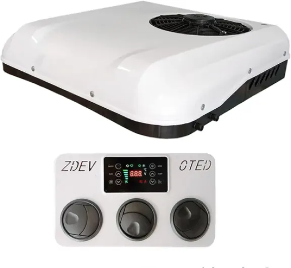 12V roof air conditioner rv ac unit cooling/heating 2-in-1 silent ultra-thin air conditioner for camping vehicles, school buses, buses, trailers, RVs, vans, trucks, etc (12, Volts (DC)) 12 Volts (DC)