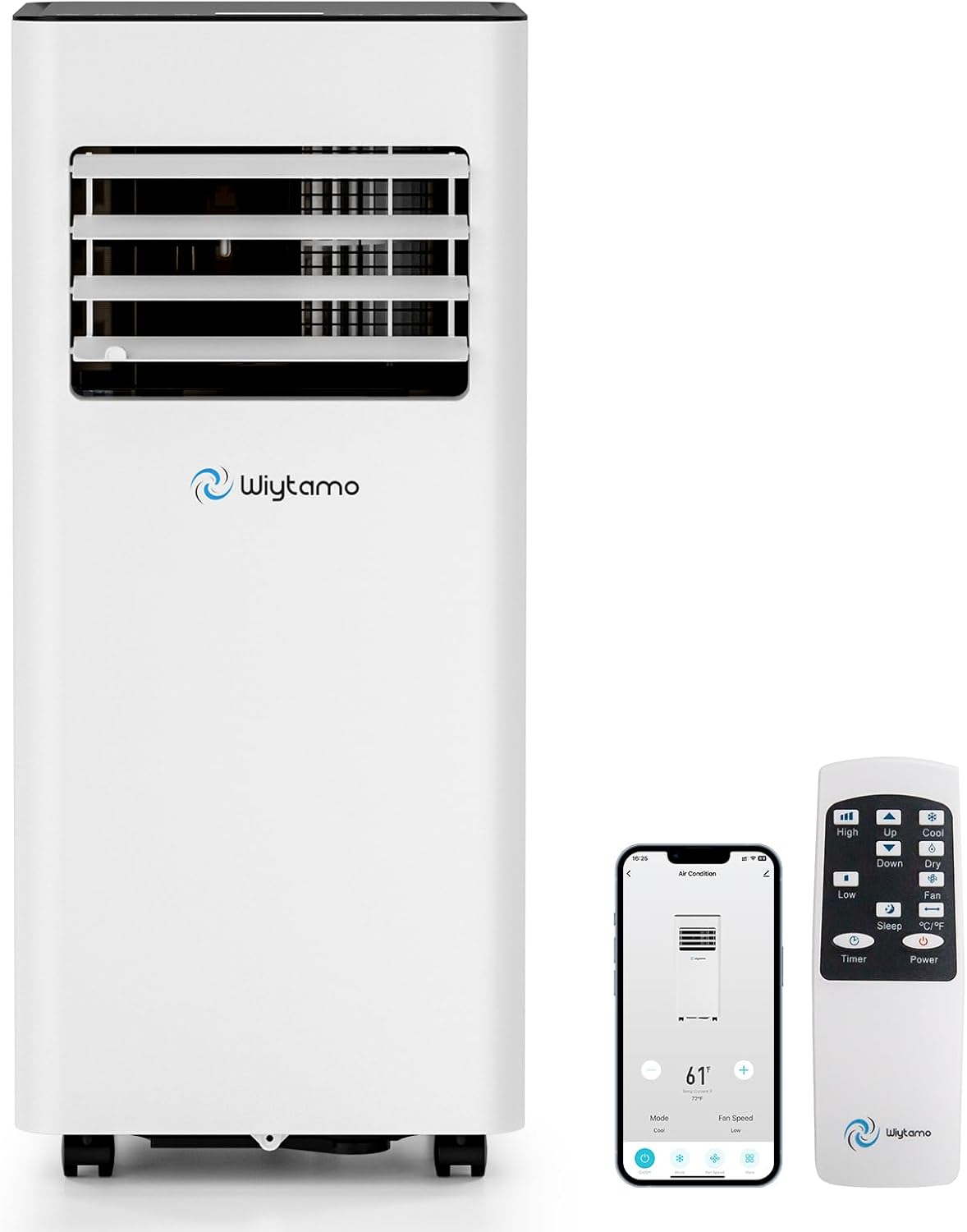 10,000 BTU Portable Air Conditioners with WiFi, 3-in-1 Air Conditioner for Room&Garage– Portable AC Unit with Cool, Dehumidifier&Fan, with Remote/Sleep Mode/Child Lock/24 Hrs Timer/Self Evaporation 10,000 BTU + WIFI