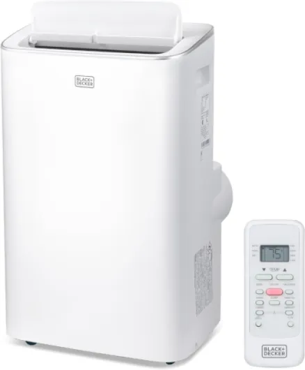 BLACK+DECKER Smart Portable Air Conditioner,12,000 BTU, for Rooms Up To 550 Sq - Ft., Portable AC with Inverter Compressor & Window Kit, BPACT08NM, White White - 12,000 BTU+Wifi