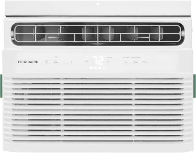 5,000 BTU Window Air Conditioner with Remote Control, Cools Up to 150 Sq - Ft., Quiet Operation, Eco Mode, 3 Fan Speeds, Auto Restart, White 5,000 BTU Electronic Controls