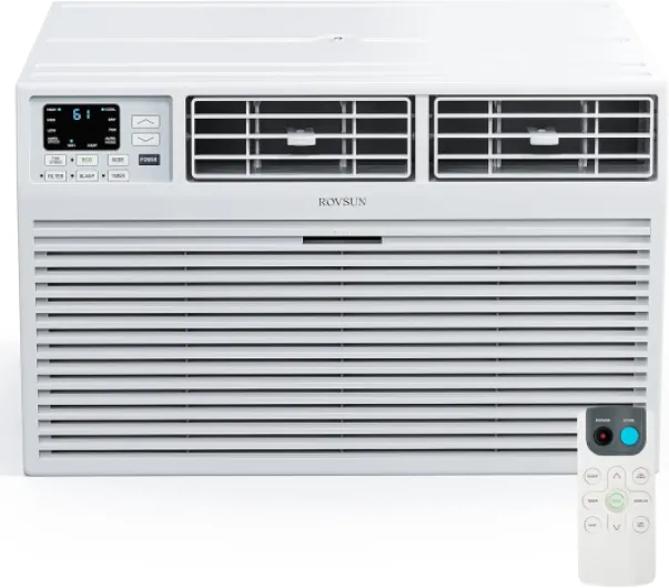 12000 BTU Through the Wall Air Conditioner with Remote Control, 4-in-1 Wall AC Unit, Heater, Dehumidifier & Fan with Timer for Bedroom, Apartment, Dorm up to 450 Square Feet, 230V/60Hz 12000 BTU-Cool & Heat