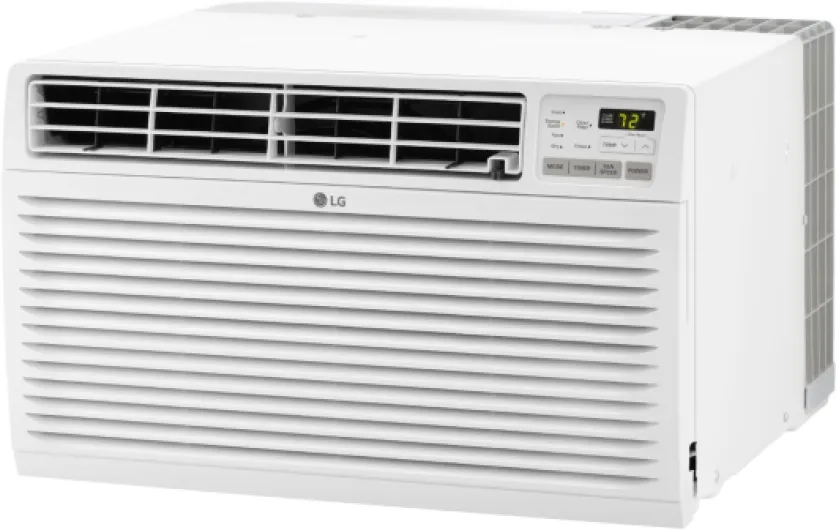 11,800 BTU Through the Wall Air Conditioner, 115V, Cools up to 530 Sq - Ft - for Bedroom, Living Room, Apartment, with Remote, 3 Cool & Fan Speeds, Universal design fits most sleeves, White 11800 BTU Cool Only 115V White