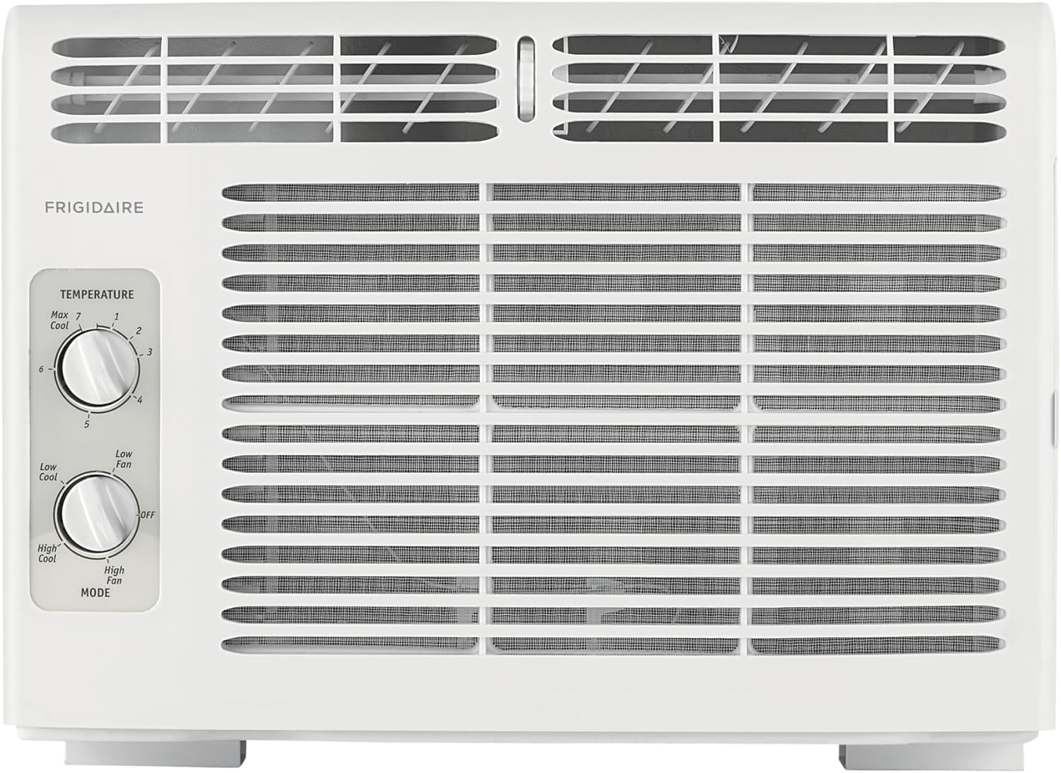 5,000 BTU Window-Mounted Air Conditioner, Cools Up to 150 Sq - Ft., Quiet Operation, Effortless Temperature Control, 2 Fan Speeds, Auto Restart, White 5,000 BTU Mechanical Controls