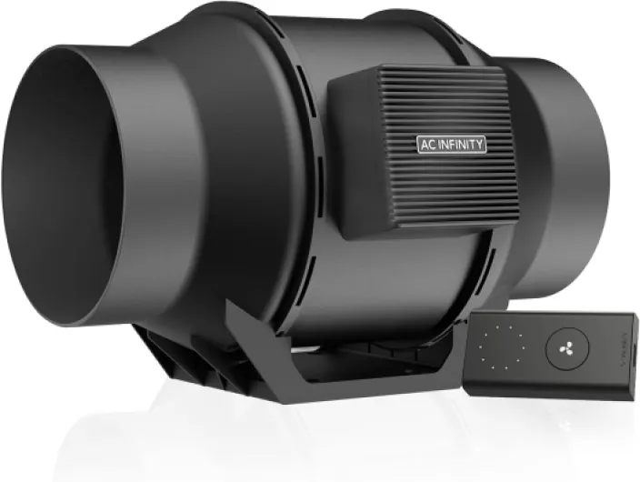 CLOUDLINE A6, Quiet 6” Inline Duct Fan with Speed Controller, EC Motor - Ventilation Exhaust Fan for Heating Cooling Booster, Grow Tents, Hydroponics 6-Inch Speed Controller