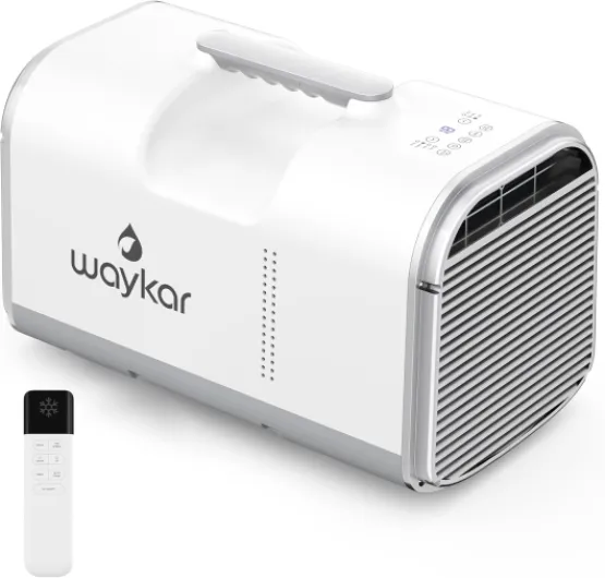 4500 BTU Portable Air Conditioner - Tent, Camping Air Conditioner Covers up to 130 Sq - Ft., Remote Control, Cooling, Dry, Fan, Sleep in Compact 4-in-1 Portable AC Unit - 110V AC Powered