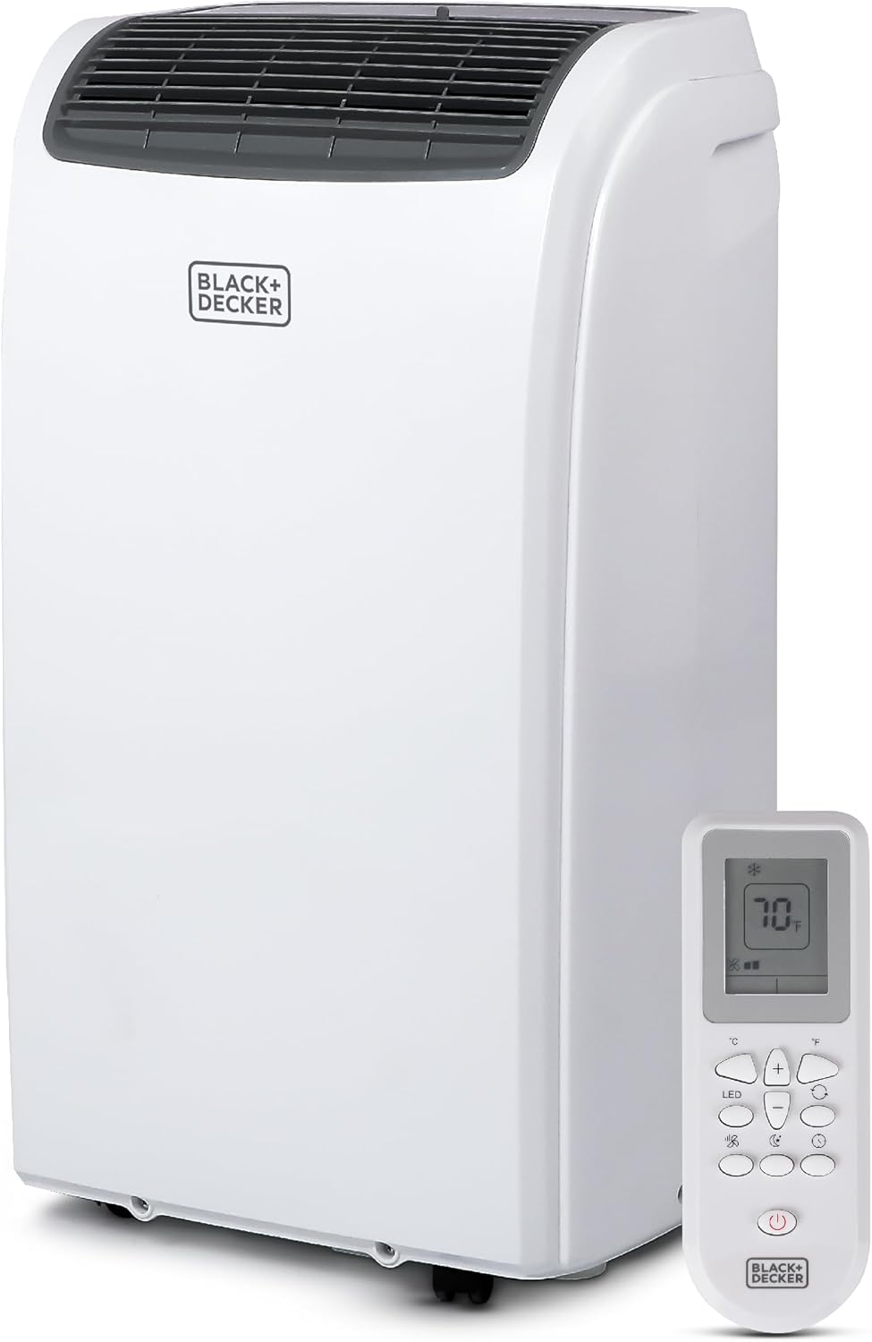 BLACK+DECKER Smart Portable Air Conditioner, 12,000 BTU for Rooms up to 550 Sq - Ft., Smart Portable AC with Follow Me Remote and Window Kit, BPACT12WT, White 1 Count (Pack of 1)