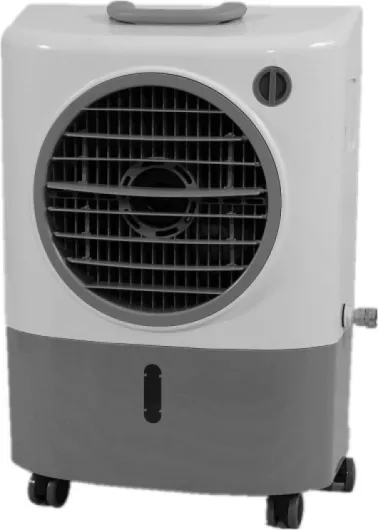 Portable Swamp Coolers - 1300 CFM MC18M Evaporative Air Cooler with 2-Speed Fan, 53.4 dB - 500 sq - ft - Coverage Evaporative Air Cooler Portable High Velocity Outdoor Cooling Fan by Hessaire - White