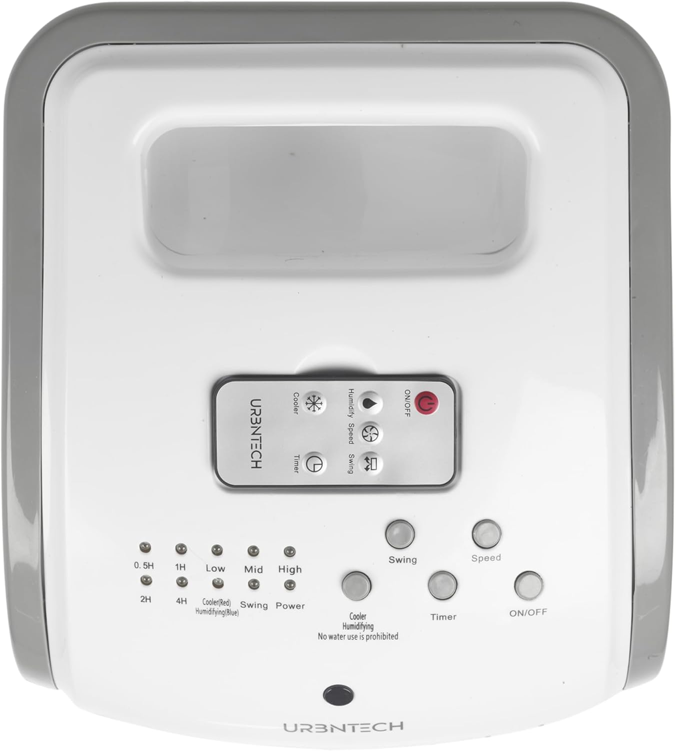 URBNTECH Portable Air Cooler Fan with Remote, 3-in-1 Air Conditioner, Ice Water Cooling, Humidifier, 3 Speed Settings, 4-Hour Timer, Energy-Efficient, Ideal for Home, Office, or Bedroom