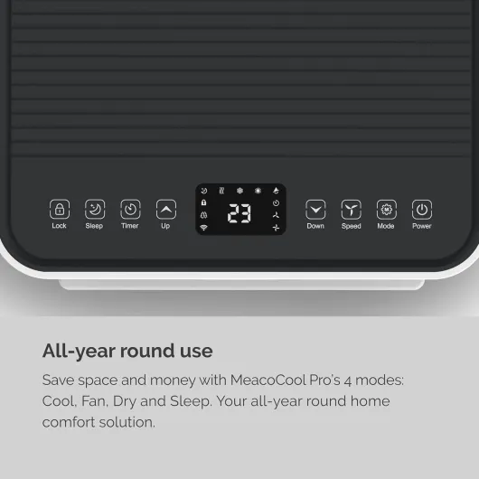 MeacoCool Pro Series 8000 CH Portable Air Conditioner - Wi-Fi enabled with Meaco App, Low Energy, Low Noise, Free Flexible Window Kit 8000CH PRO-WiFi