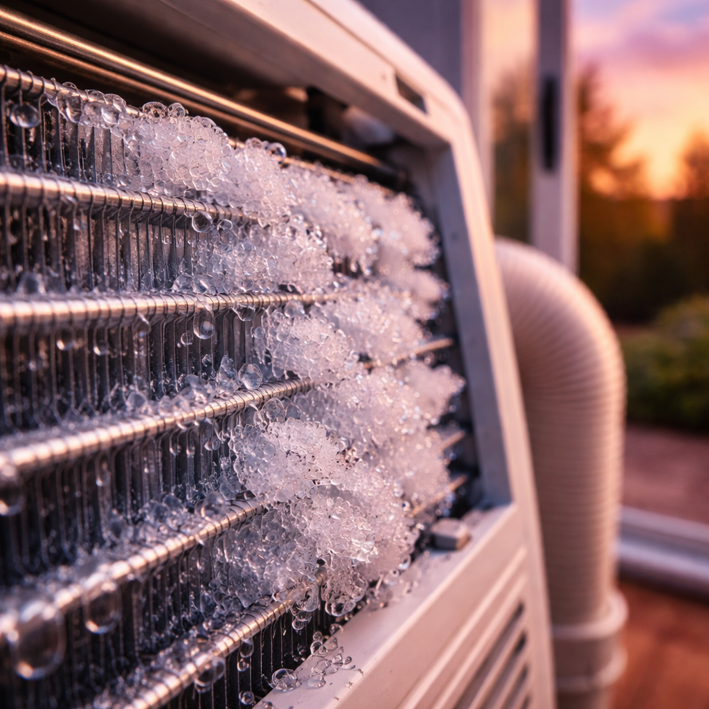 Ice on the evaporator coil: the real reason your portable AC ices up in the second summer