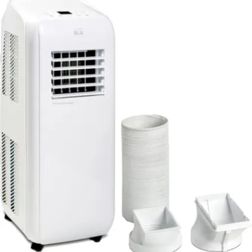 BLU-09 9,000 BTU Portable Air Conditioner Review: solid cooling for small UK rooms if you can live with the hose faff