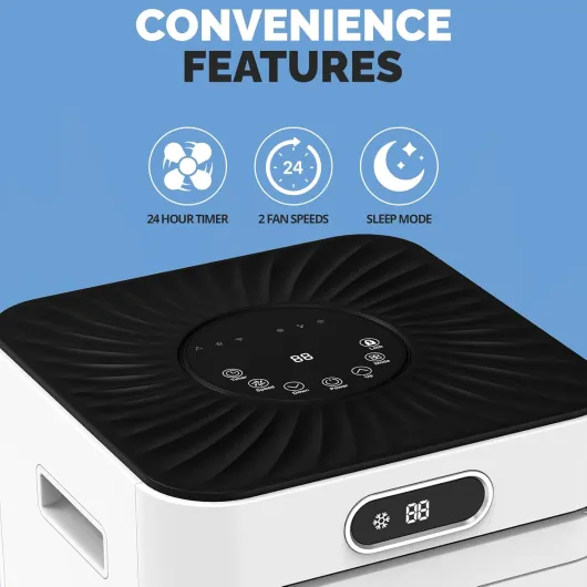 Portable Air Conditioner 9000 BTU Smart 3-in-1 Cooling, Dehumidifier & Fan with WiFi App Control, 24H Timer, Remote Control & Full Window Installation Kit Energy Efficient R290 For Home Office