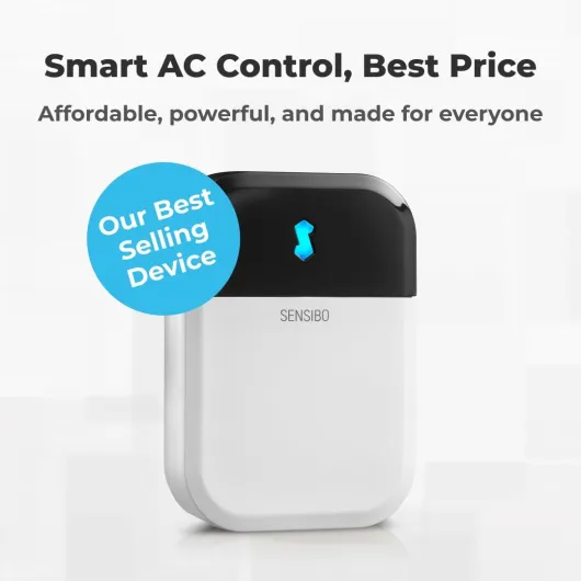 Sky, Smart Wireless Air Conditioner Controller - Quick & Easy DIY Installation - Maintains Comfort with Energy Efficient - Automatic Wifi Thermostat Control App - Google, Alexa and Siri Compatible Cloud White