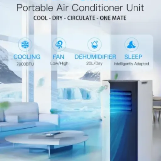 HUMILABS 7000 BTU Portable Air Conditioner Review: simple, noisy, but it cools properly