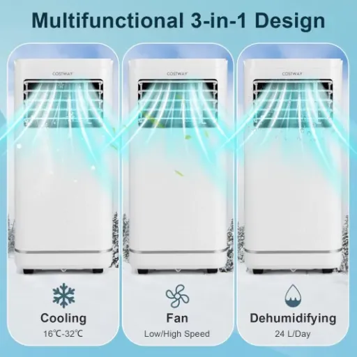 COSTWAY 4-in-1 Portable Air Conditioner Review: a compact unit that cools well but isn’t exactly quiet